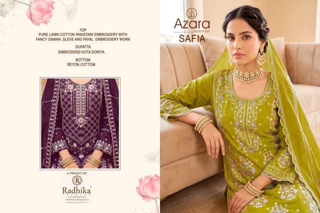 Azara safia yellow dress material online wholesale